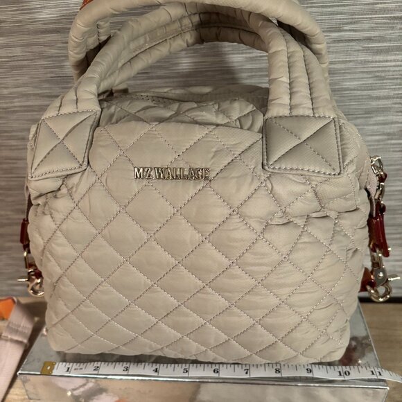 MZ Wallace Small Sutton Crossbody Bag in Cream - Picture 7 of 15